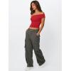 imageTrendy Queen Off The Shoulder Tops for Women Going Out Y2K Summer Cute Shirts Sexy 2025 Double Lined Spring Club OutfitsRed