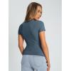 imageTrendy Queen Womens Basic T Shirts Summer Tops 2025 Crop Short Sleeve Slim Fit Tee Cute Gym Workout ClothesHazeblue