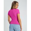 imageTrendy Queen Womens Basic T Shirts Summer Tops 2025 Crop Short Sleeve Slim Fit Tee Cute Gym Workout ClothesHotpink