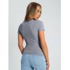 imageTrendy Queen Womens Basic T Shirts Summer Tops 2025 Crop Short Sleeve Slim Fit Tee Cute Gym Workout ClothesLightgrey