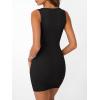 imageTrendy Queen Womens Boat Neck Going Out Bodycon Mini Dress Summer 2025 Party Club Vacation Cute Short Tank DressesBlack