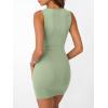 imageTrendy Queen Womens Boat Neck Going Out Bodycon Mini Dress Summer 2025 Party Club Vacation Cute Short Tank DressesSage Green