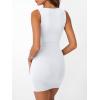 imageTrendy Queen Womens Boat Neck Going Out Bodycon Mini Dress Summer 2025 Party Club Vacation Cute Short Tank DressesWhite
