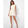 imageTrendy Queen Womens Boat Neck Going Out Mini Dress Summer Party Club Bodycon DressesCream