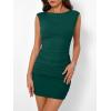 imageTrendy Queen Womens Boat Neck Going Out Mini Dress Summer Party Club Bodycon DressesGreen