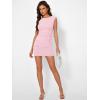 imageTrendy Queen Womens Boat Neck Going Out Mini Dress Summer Party Club Bodycon DressesPink