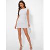 imageTrendy Queen Womens Boat Neck Going Out Mini Dress Summer Party Club Bodycon DressesWhite