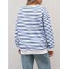 imageTrendy Queen Womens Oversized Crewneck Striped Sweatshirt
