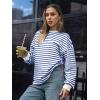 imageTrendy Queen Womens Oversized Crewneck Striped Sweatshirt