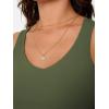 imageTrendy Queen Womens Tank Tops Double Lined Crop Sleeveless Going Out Camisole Summer Fashion Basic Soft Spring Clothes 2025Armygreen