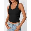 imageTrendy Queen Womens Tank Tops Double Lined Crop Sleeveless Going Out Camisole Summer Fashion Basic Soft Spring Clothes 2025Black