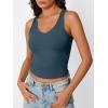 imageTrendy Queen Womens Tank Tops Double Lined Crop Sleeveless Going Out Camisole Summer Fashion Basic Soft Spring Clothes 2025Darkblue