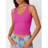 imageTrendy Queen Womens Tank Tops Double Lined Crop Sleeveless Going Out Camisole Summer Fashion Basic Soft Spring Clothes 2025Hot Pink