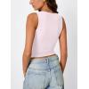 imageTrendy Queen Womens Tank Tops Double Lined Crop Sleeveless Going Out Camisole Summer Fashion Basic Soft Spring Clothes 2025Pink