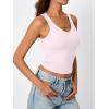 imageTrendy Queen Womens Tank Tops Double Lined Crop Sleeveless Going Out Camisole Summer Fashion Basic Soft Spring Clothes 2025Pink