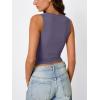 imageTrendy Queen Womens Tank Tops Double Lined Crop Sleeveless Going Out Camisole Summer Fashion Basic Soft Spring Clothes 2025Purple
