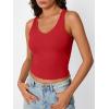 imageTrendy Queen Womens Tank Tops Double Lined Crop Sleeveless Going Out Camisole Summer Fashion Basic Soft Spring Clothes 2025Red