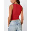 imageTrendy Queen Womens Tank Tops Double Lined Crop Sleeveless Going Out Camisole Summer Fashion Basic Soft Spring Clothes 2025Red