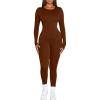 imageKaximil Womens Thermal Underwear Fleece Lined Base Layer Long Johns SetsCoffee
