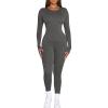 imageKaximil Womens Thermal Underwear Fleece Lined Base Layer Long Johns SetsDark Grey