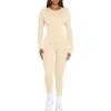 imageKaximil Womens Thermal Underwear Fleece Lined Base Layer Long Johns SetsNude