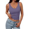 imageTrendy Queen Womens Tank Tops Double Lined Crop Sleeveless Going Out Camisole Summer Fashion Basic Soft Spring Clothes 2025Purple