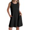 imageSAMPEEL Summer Dresses for Women 2025 Eyelet Sleeveless Sundresses Tank Dresses with PocketsEplain Black
