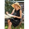 imageSAMPEEL Summer Dresses for Women 2025 Eyelet Sleeveless Sundresses Tank Dresses with PocketsEyelet Black