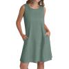 imageSAMPEEL Summer Dresses for Women 2025 Eyelet Sleeveless Sundresses Tank Dresses with PocketsEyelet Green