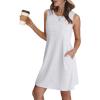 imageSAMPEEL Summer Dresses for Women 2025 Eyelet Sleeveless Sundresses Tank Dresses with PocketsEyelet White