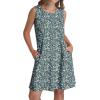 imageSAMPEEL Summer Dresses for Women 2025 Eyelet Sleeveless Sundresses Tank Dresses with PocketsFlora Black and Blue