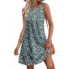 imageSAMPEEL Summer Dresses for Women 2025 Eyelet Sleeveless Sundresses Tank Dresses with PocketsFlora Black and Blue