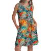 imageSAMPEEL Summer Dresses for Women 2025 Eyelet Sleeveless Sundresses Tank Dresses with PocketsFlora Coconut Tree