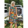 imageSAMPEEL Summer Dresses for Women 2025 Eyelet Sleeveless Sundresses Tank Dresses with PocketsFlora Coconut Tree