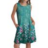 imageSAMPEEL Summer Dresses for Women 2025 Eyelet Sleeveless Sundresses Tank Dresses with PocketsFlora Green