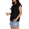 imageSAMPEEL Womens Tops Summer Dressy Casual Raglan Cap Sleeve T Shirts Basic Tee Shirts Trendy 2025All Black