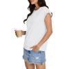 imageSAMPEEL Womens Tops Summer Dressy Casual Raglan Cap Sleeve T Shirts Basic Tee Shirts Trendy 2025All White