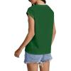 imageSAMPEEL Womens Tops Summer Dressy Casual Raglan Cap Sleeve T Shirts Basic Tee Shirts Trendy 2025Green