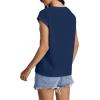 imageSAMPEEL Womens Tops Summer Dressy Casual Raglan Cap Sleeve T Shirts Basic Tee Shirts Trendy 2025Navy Blue