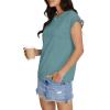 imageSAMPEEL Womens Tops Summer Dressy Casual Raglan Cap Sleeve T Shirts Basic Tee Shirts Trendy 2025Teal