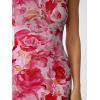 imageTrendy Queen Bodycon Maxi Dress Womens Sleeveless Floral Print Fitted Party Club Ruched Dresses with Side SlitPink