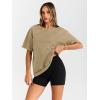 imageTrendy Queen Oversized Vintage T Shirts for Women Graphic Summer Top 2025 Y2k Short Sleeve Basic Cute Grunge ClothesKhaki