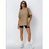 imageTrendy Queen Oversized Vintage T Shirts for Women Graphic Summer Top 2025 Y2k Short Sleeve Basic Cute Grunge ClothesKhaki