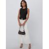imageTrendy Queen Womens Ribbed Button Down Sleeveless Shirts Summer Going Out Cropped Tank TopBlack