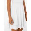imageTrendy Queen Womens Square Neck Summer Party Flowy Ruffle Hem Ruched Waist Mini DressWhite