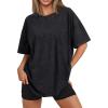 imageTrendy Queen Oversized Vintage T Shirts for Women Graphic Summer Top 2025 Y2k Short Sleeve Basic Cute Grunge ClothesBlack