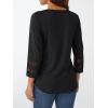 imageTrendy Queen 34 Length Sleeve Womens Tops V Neck Tunic Dressy Casual Business Ladies Fall Fashion Outfits 2025Black