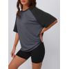 imageTrendy Queen Oversized Short Sleeve T Shirts for Women Workout Casual Summer Tops Loose Fit Cute Basic TeesBlackgrey