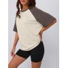 imageTrendy Queen Oversized Short Sleeve T Shirts for Women Workout Casual Summer Tops Loose Fit Cute Basic TeesBrownapricot