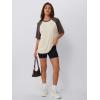 imageTrendy Queen Oversized Short Sleeve T Shirts for Women Workout Casual Summer Tops Loose Fit Cute Basic TeesBrownapricot